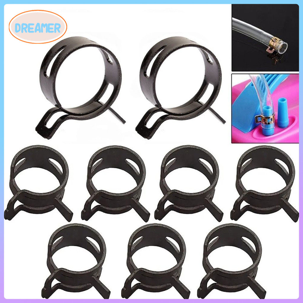 Air Tube Fastener Spring Clips Diameter 12mm Black Galvanised Steel ...