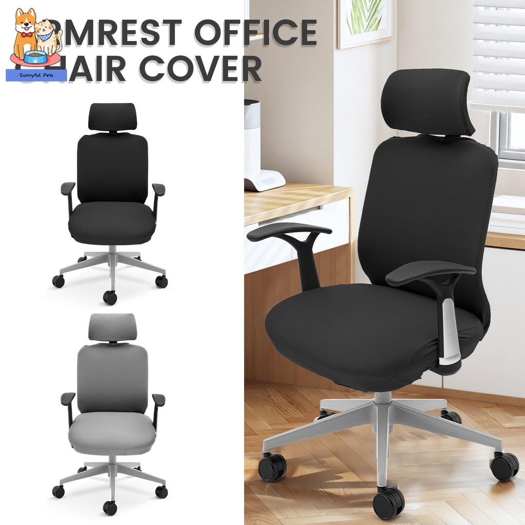 3Pcs Office Chair Cover Elastic Rolling Desk Chair Cover Office ...