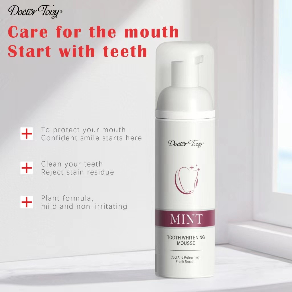 DOCTOR TONY Teeth Cleansing Toothpaste Oral Care 60ml Whitening Mousse ...