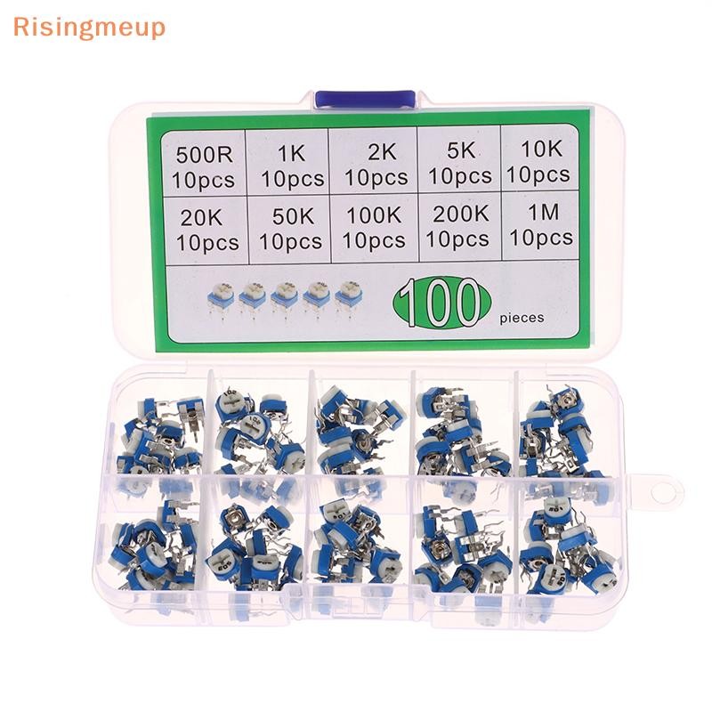 [Risingmeup] 100PCS/Box RM065 Potentiometer Variable Resistors Kit 500 ...