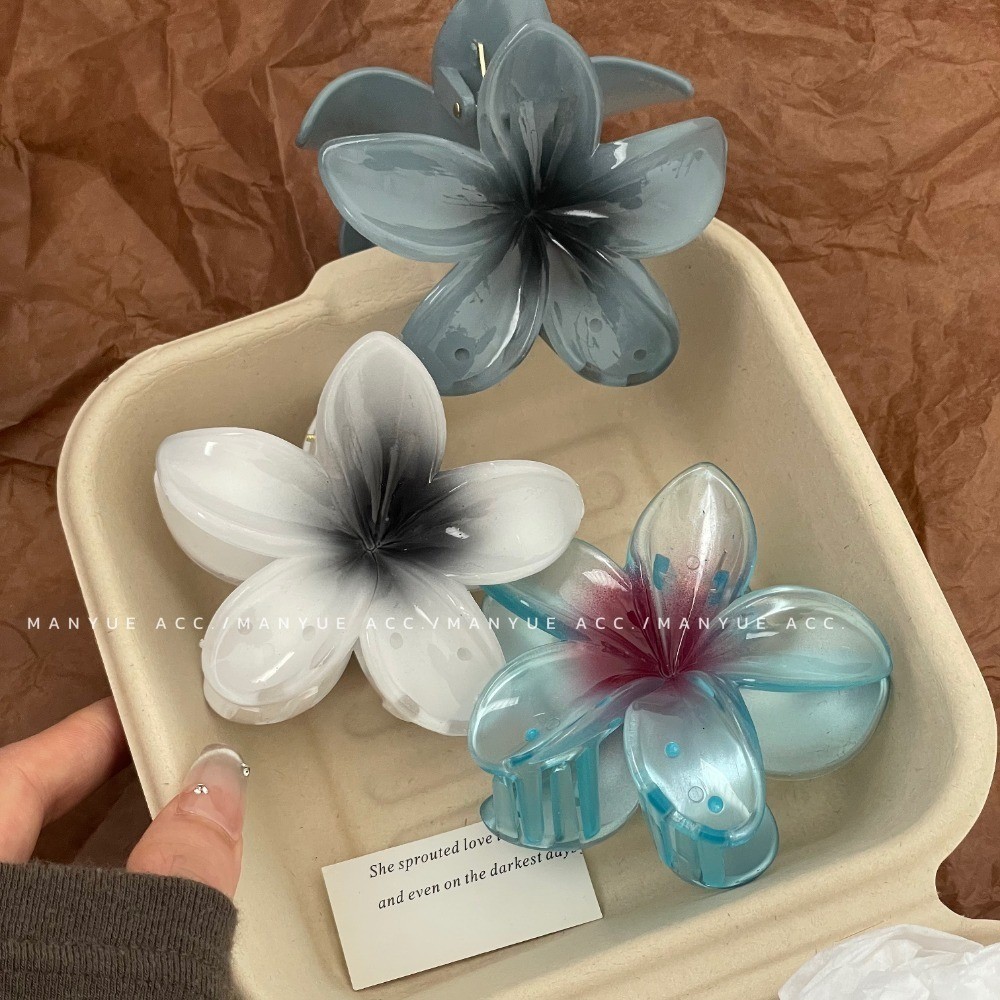 8CM Frangipani Grabble Clip Vacation Style Bauhinia Hair Clips Fashion ...