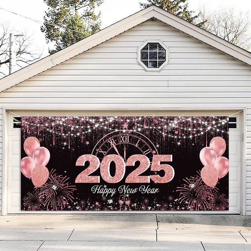 2025 New Year'S Theme Party Decorative Products Banner Hanging Cloth