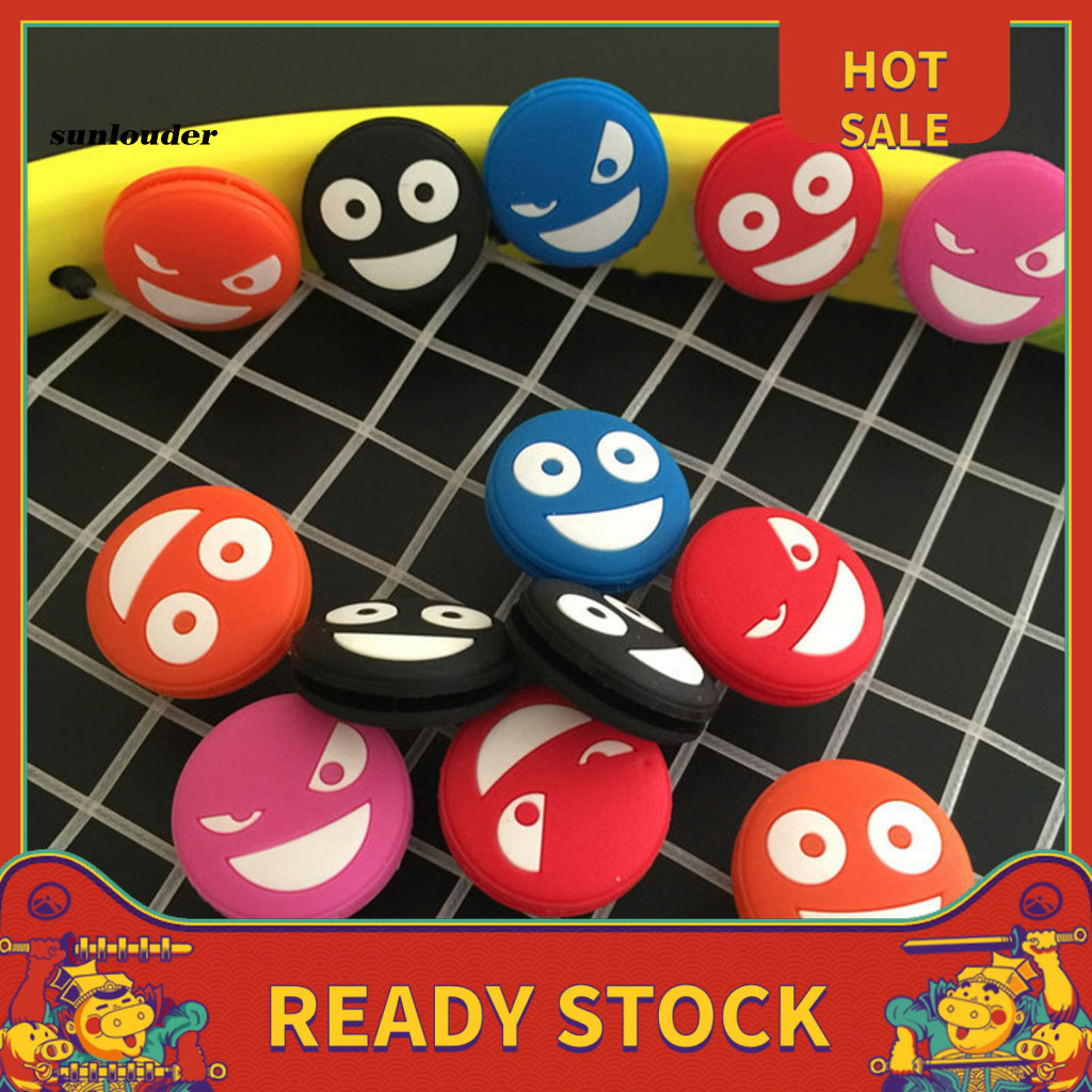 SL Racket Shock Absorber Racket String Dampener Smile Face Tennis ...