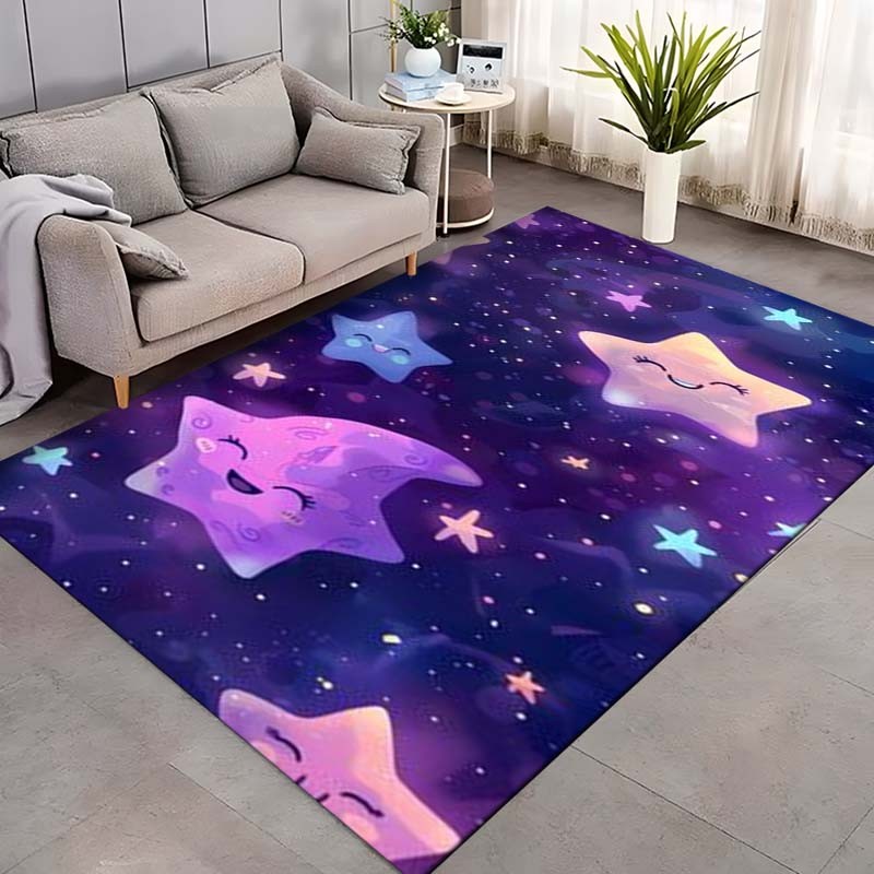 3D Night sky pattern rug colorful star rug living room bedroom rug ...