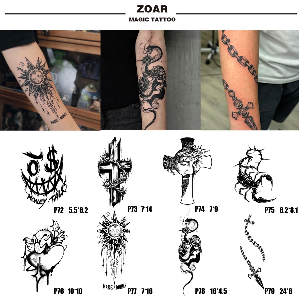 Pagpapadala mula Bulacan Temporary tattoo sticker ZOAR-29【Simpleng ...