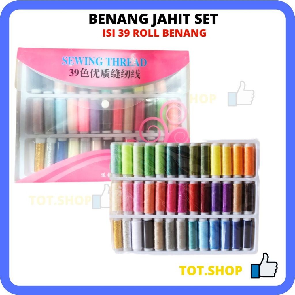 SET 39 ROLL Colorful Sewing Thread Set Tools Set Sewing Thread / Sewing ...
