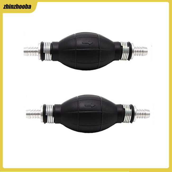 FS 2pcs Bulbtype Rubber Fuel Transfer Vacuum Fuel Line Oneway Fuel