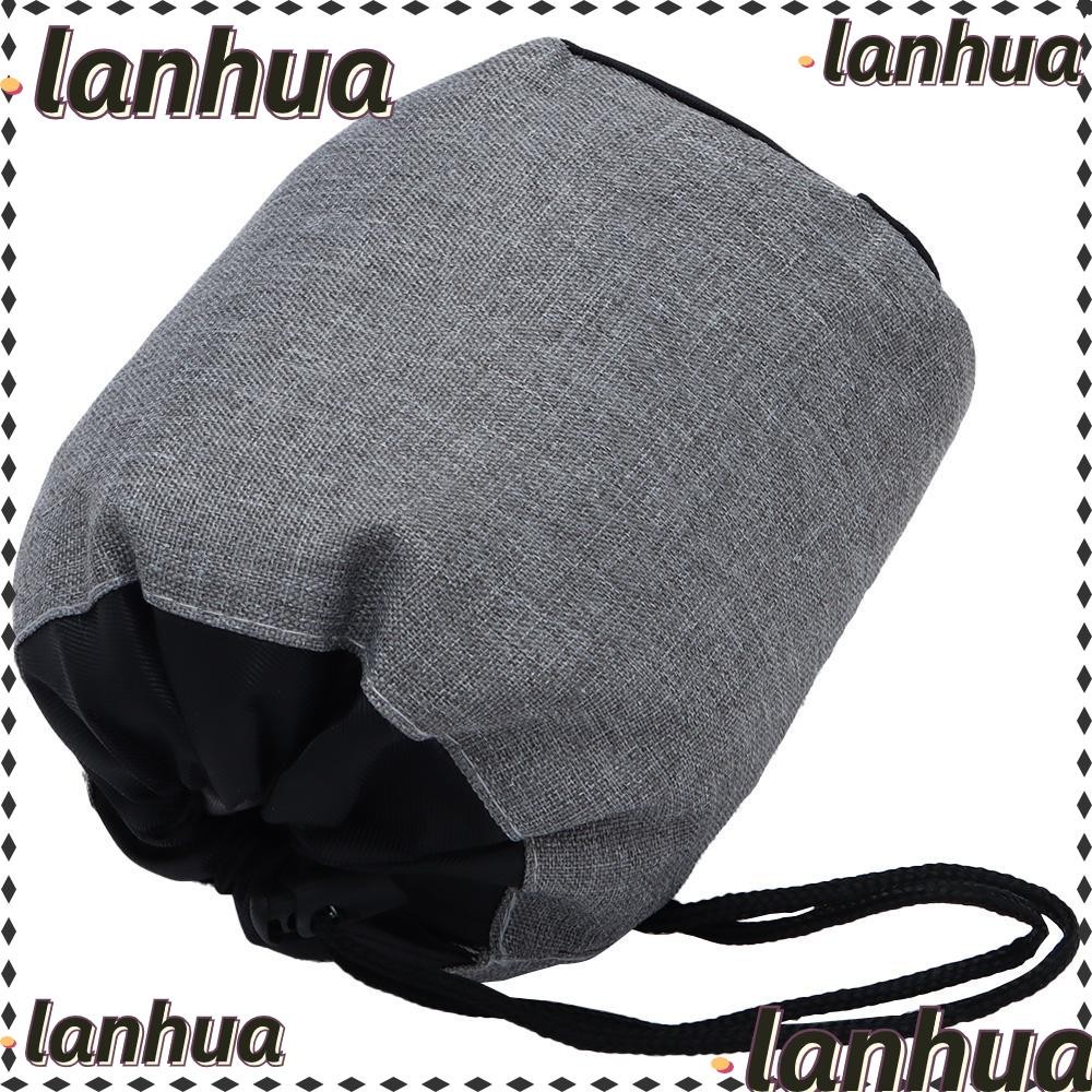 LANHUA Inflatable Pillow, Grey with Removable Cover Camping Pillow