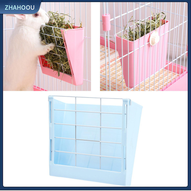 zhahoou- Rabbit Hay Rack Large Capacity Hay Feeder Cage Accessories For ...