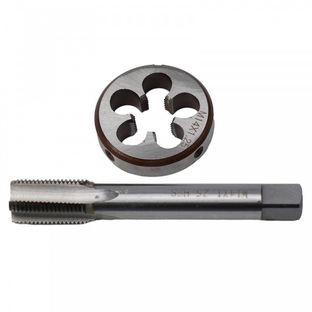 MOTORLAND-PH NEW>>Hand Tap Round Die Tap 14mm X 1.25 LH And Die Left ...