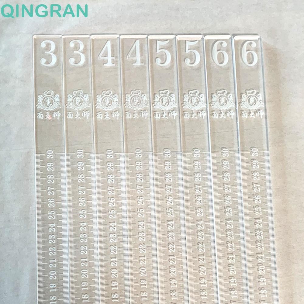 QINGRAN 2Pcs Cookie Balance Ruler, Acrylic 30cm Biscuit Cake Rolling ...