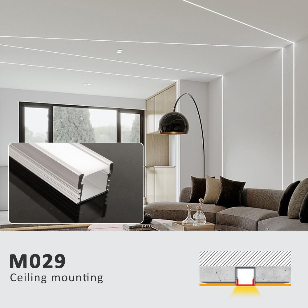 LED Strip Light Aluminum Profile Channel Silver White Cover for Bar ...