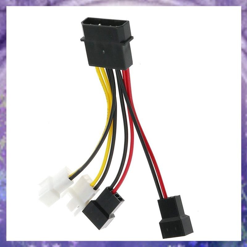 [P K A M] 4-Pin Molex to 3-Pin Fan Power Cable Adapter Connector ...