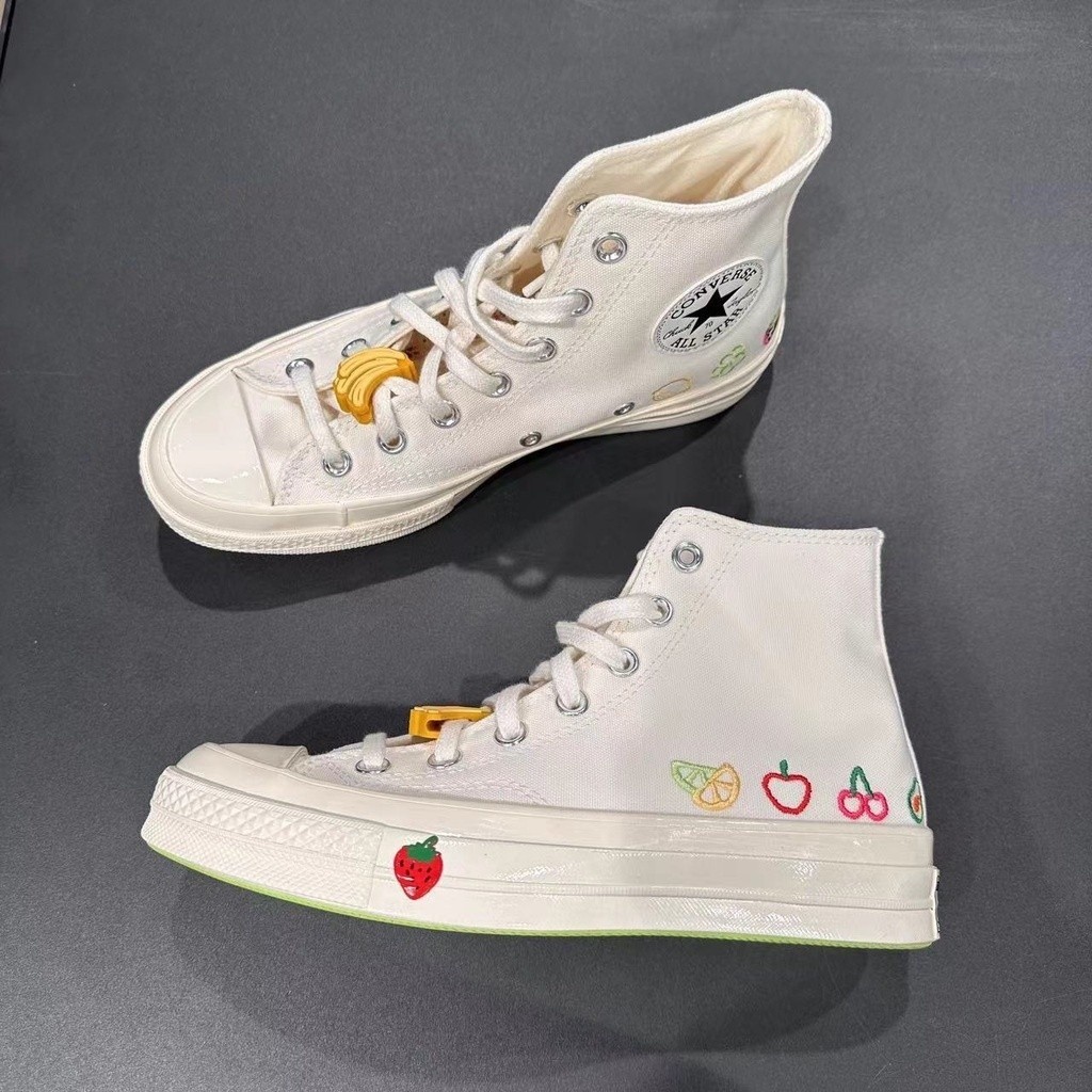Converse 23 1970s New Mini Banana Embroidered High-Top Canvas Shoes ...