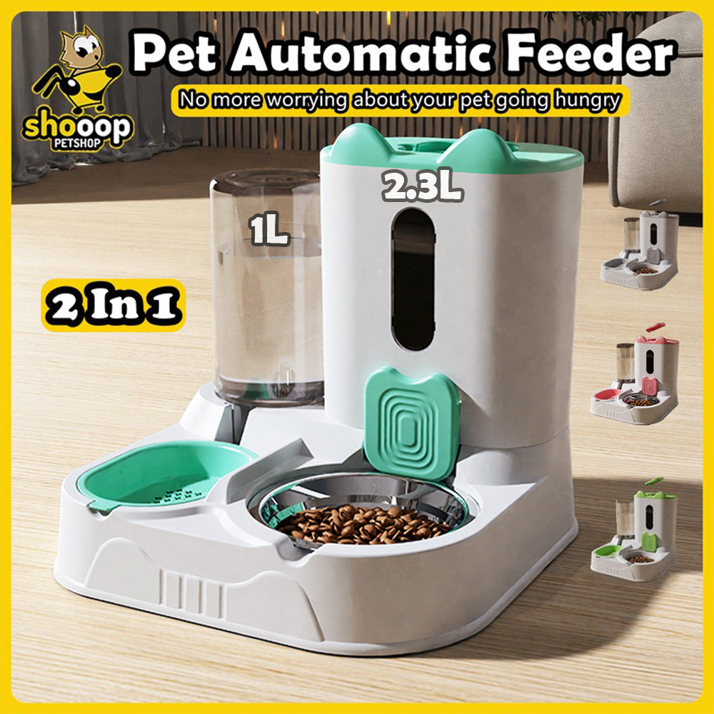 In1 Automatic Pet Feeder Dog Cat Food Water Dispenser Integrated Feeder  Food Bowl Large Capacity
