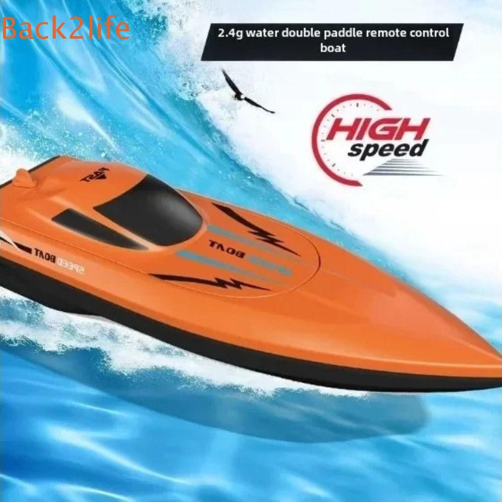 BACK2LIFE Remote Control Boat, High Speed Waterproof Racer RC Boats ...
