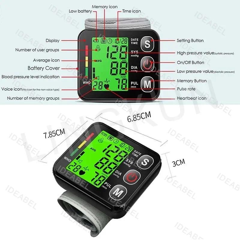 Electronic Bp Monitors High Accurate BP Monitors English Voice Wrist ...