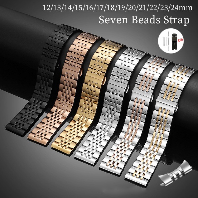 Cinturino Per Orologio In Pelle Vacchetta Da 18 Mm, 20 Mm, 22 Mm, 24 Mm. Cinturino Per Orologio In Pelle Nera Fatto A Mano. - Italia - Foto 6