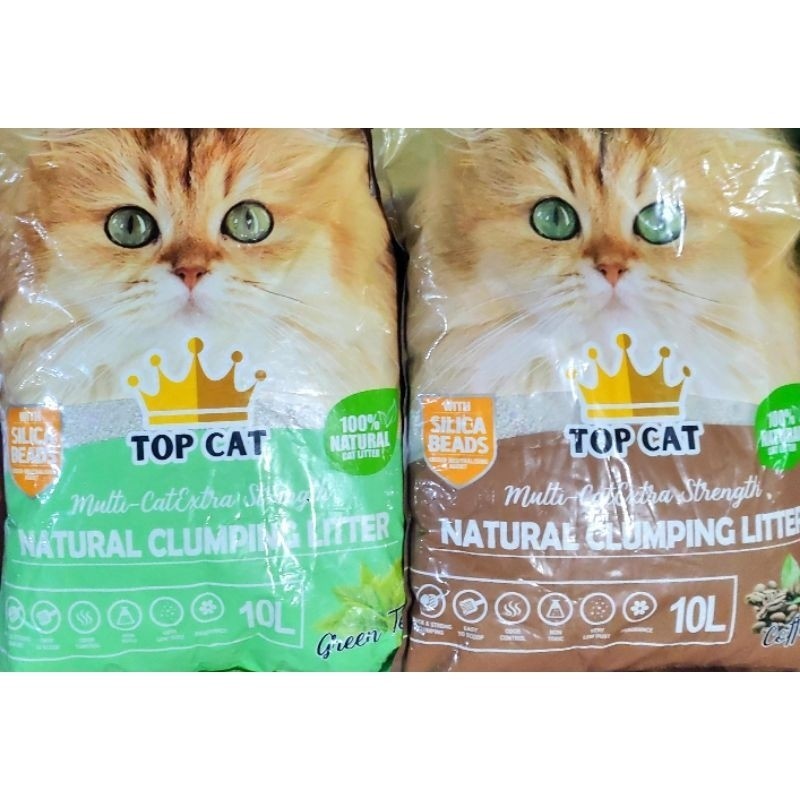 Top Cat Litter Sand Natural Clumping Litter 10L | Shopee Philippines