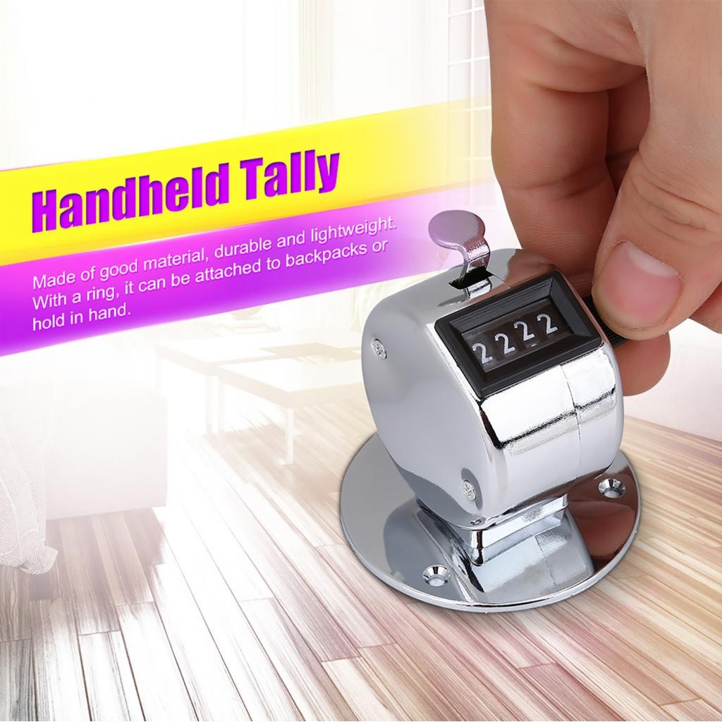 Number Counter Mechanical 4-Digit Number Hand Counter For Games For ...