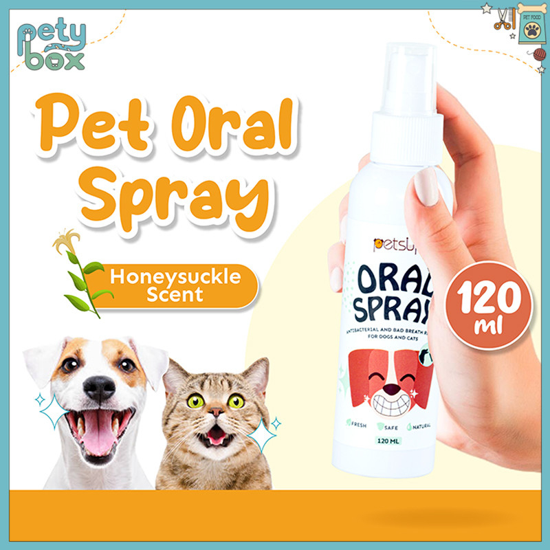Petsup Dog Oral Spray Pet Oral Deodorant Spray Cat Mouth Spray Cat Dog  Teeth Bad Breath Mouth Wash