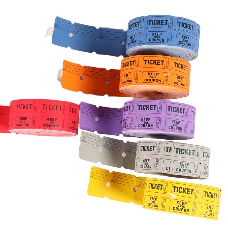 1000Pcs Raffle Ticket, Double Roll Ticket, Entrance Admit Ticket, Event ...
