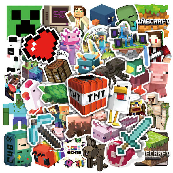 minecraft magnetic blocks lego minecraft 100 Game My World Stickers ...