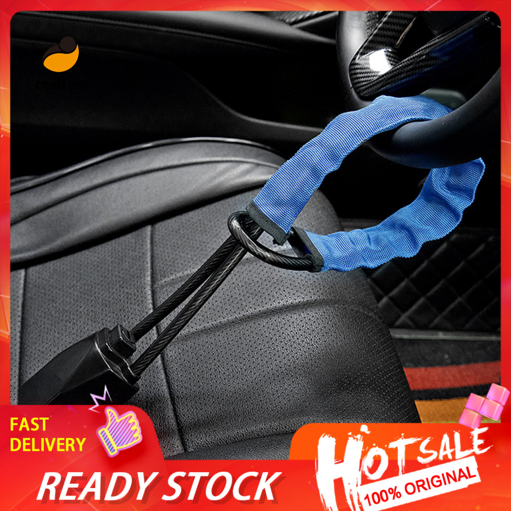 COD Steering Wheel and Seat Belt Lock Braided Steel Wire Lock Anti