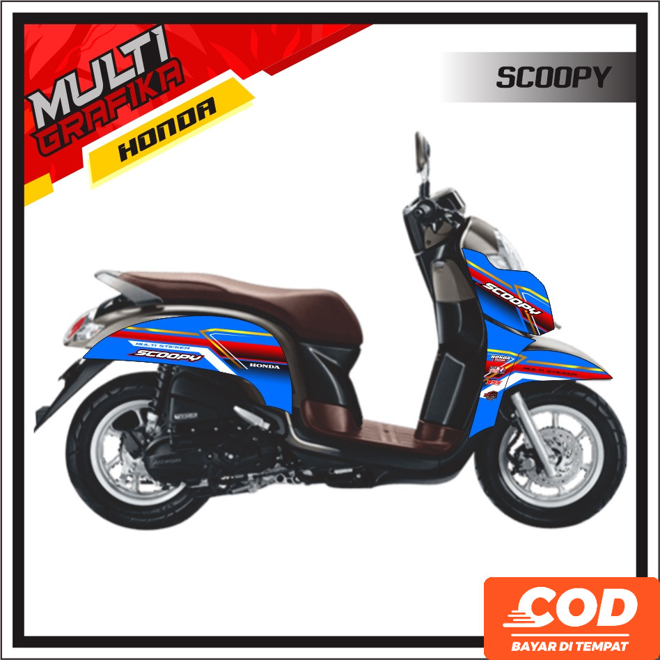 Scoopy FI Motorcycle Stickers Semi-full Striping Stickers Honda ...