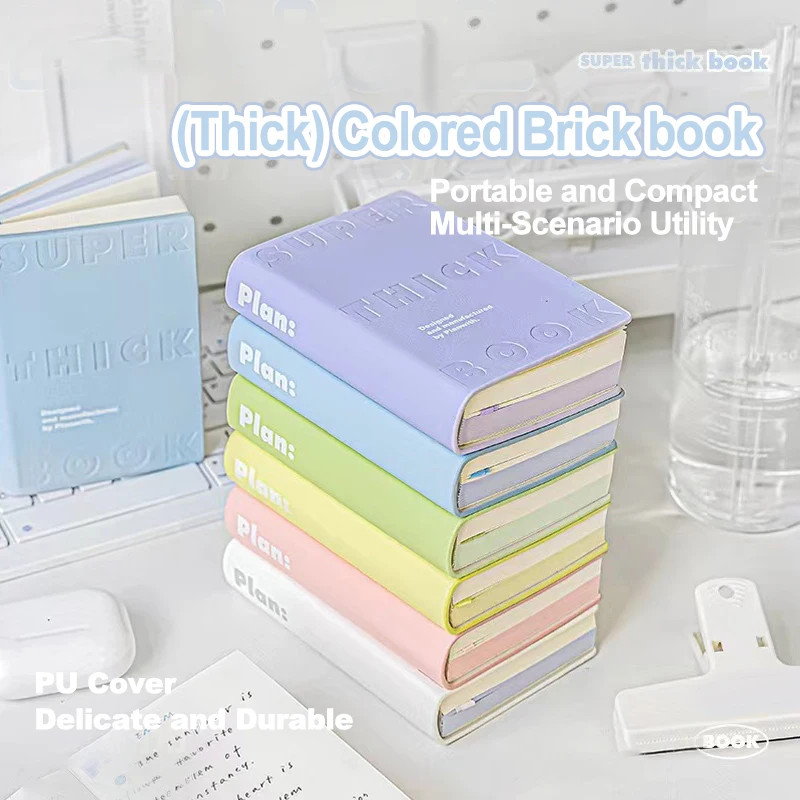 Colored brick notebook, thick portable manual of high appearance, mini ...