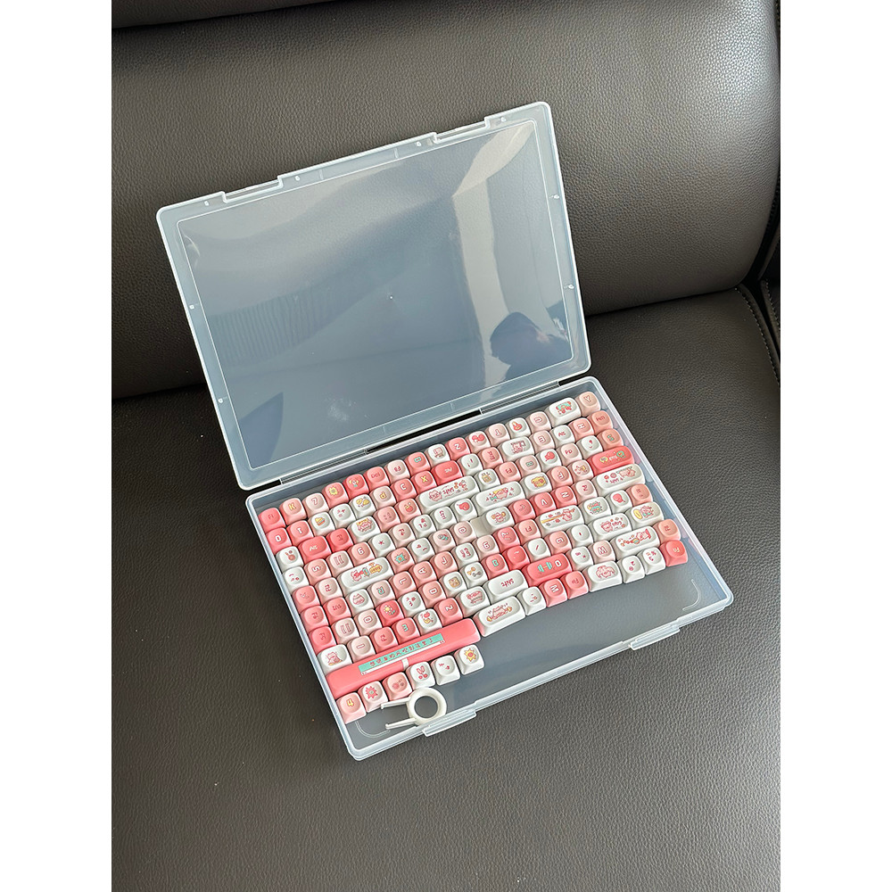 Transparent A4 keycap storage box keyboard keycap storage display box ...