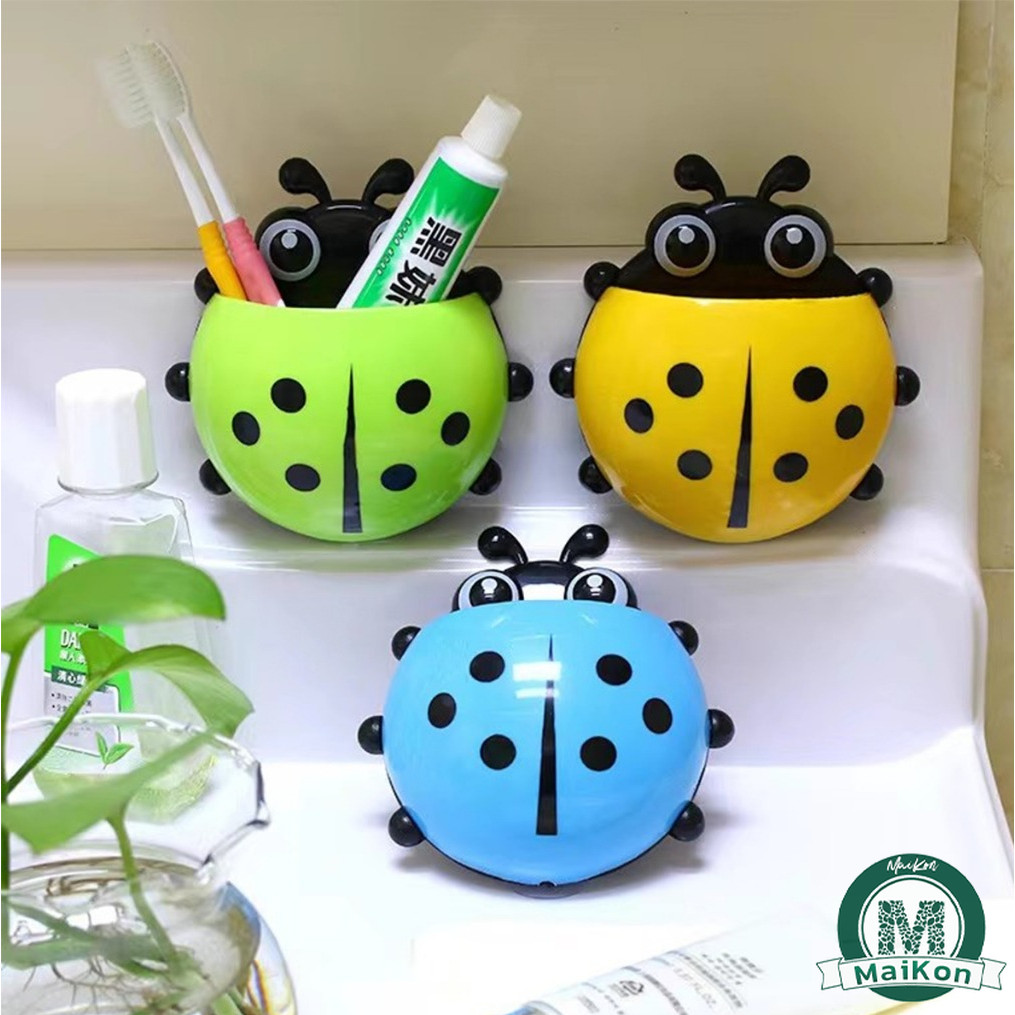 Ladybug Cartoon Toothbrush Holder Bathroom Toothbrush Toothpaste Wall ...