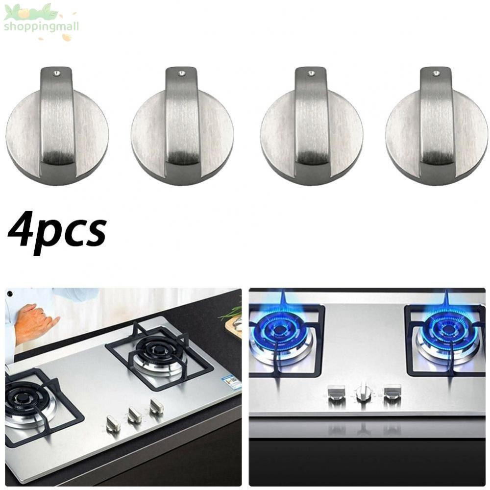 Stove Knob Electric Cooker Gas Stoves Knobs Replacement Set Silver