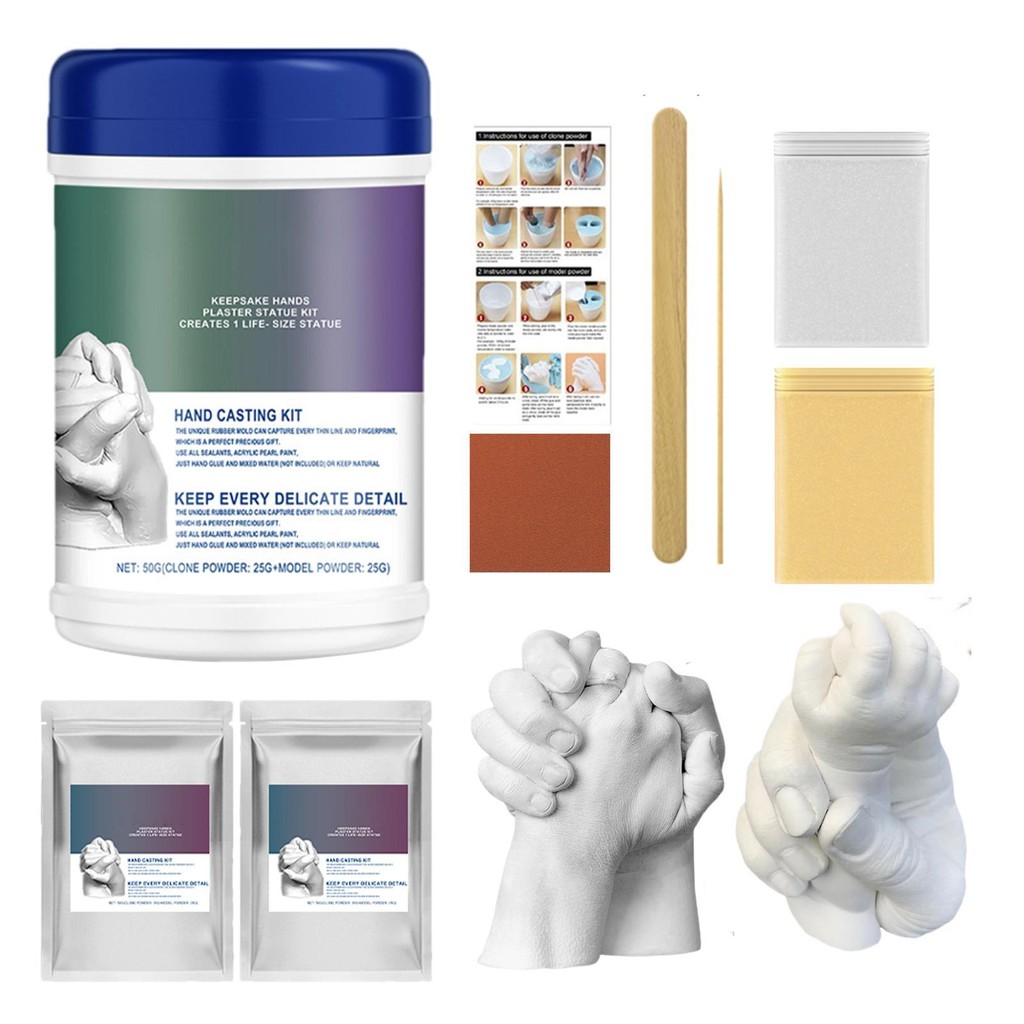Hand Casting Kit Couples Plaster Statue Molding Kit Plaster Statue 3D ...