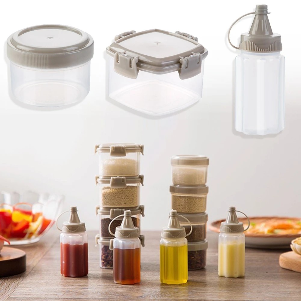 Kitchen Tools Picnic Supplies Mini Spices Jar Bento Seasoning Boxes ...