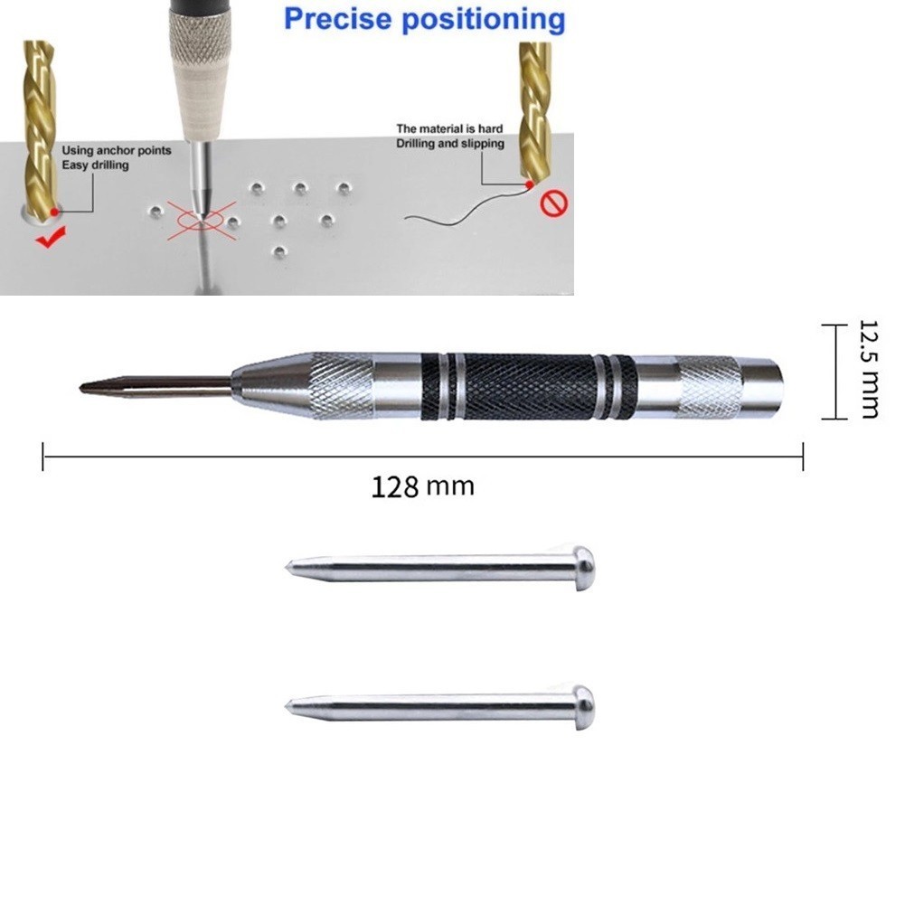 (EXQU-PH) 3pcs Automatic Center Punch Automatic Center Pin Mark ...