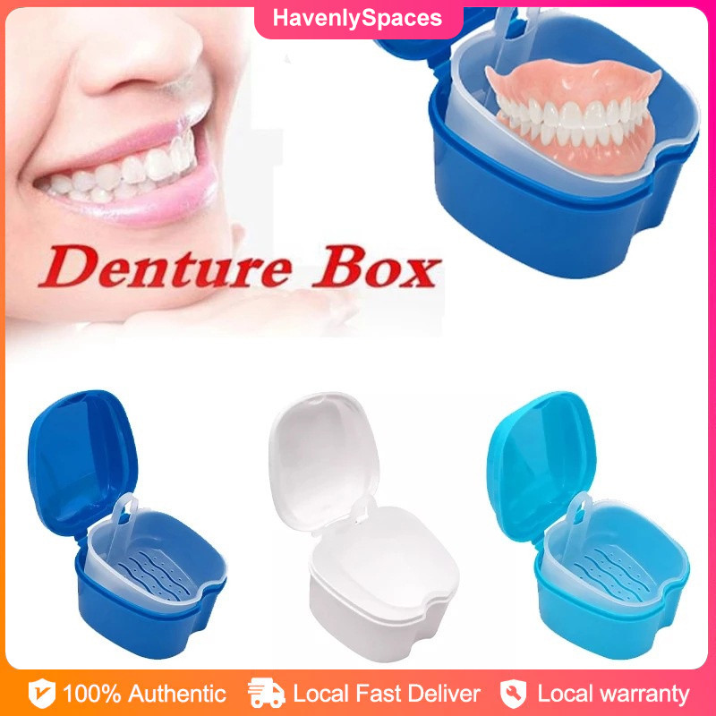 Tooth Bath Box with Toothbrush Clean Denture Storage Box Oral Hygiene ...
