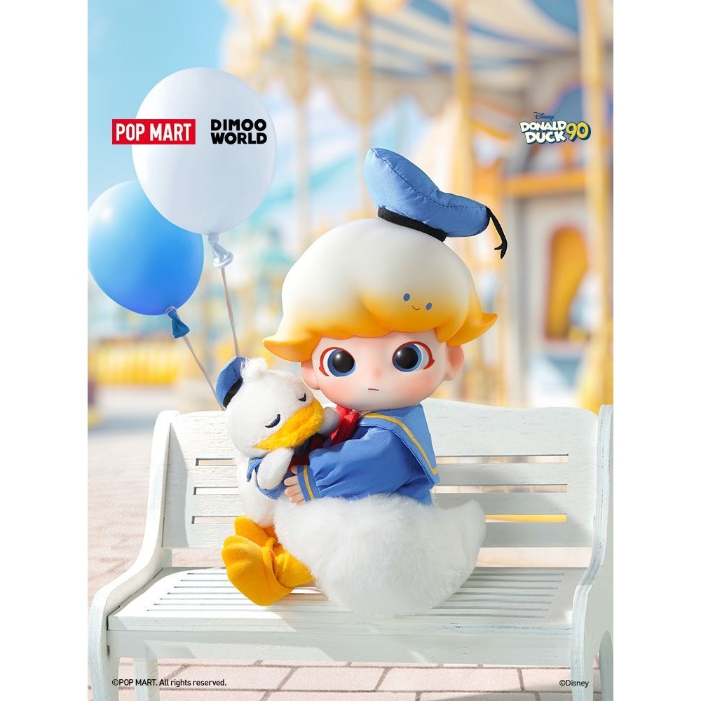 P POPMART POPMART DIMOO Donald Duck 1/8 Action Figure Toy Gift Cute ...