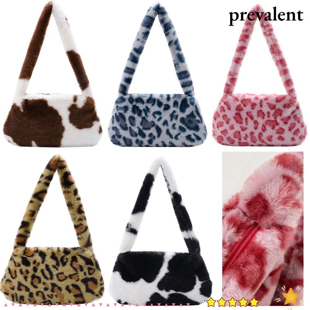 PREVA Mini Shoulder Bag Fashion Faux Fur Soft Leopard Print | Shopee ...