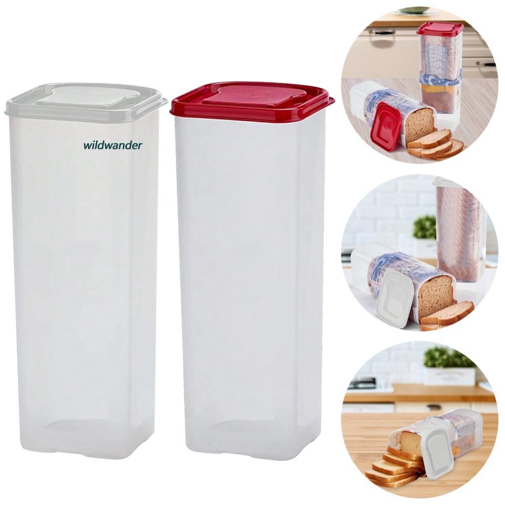 Plastic Bread Keeper with Airtight Lid Loaf Bread Box for Small ...