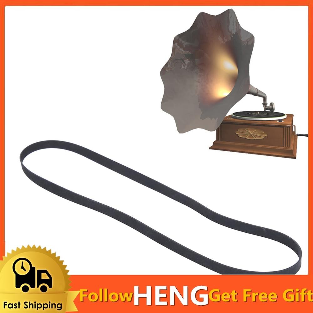 Hengyus Black Record Player Turntable Belt Rubber Recorder Drive 49cm