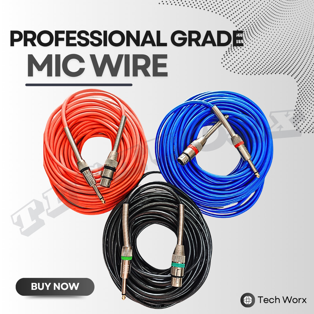8/10/15/20 Meters Videoke Mic Cord Microphone Cable Rubberized Wire ...