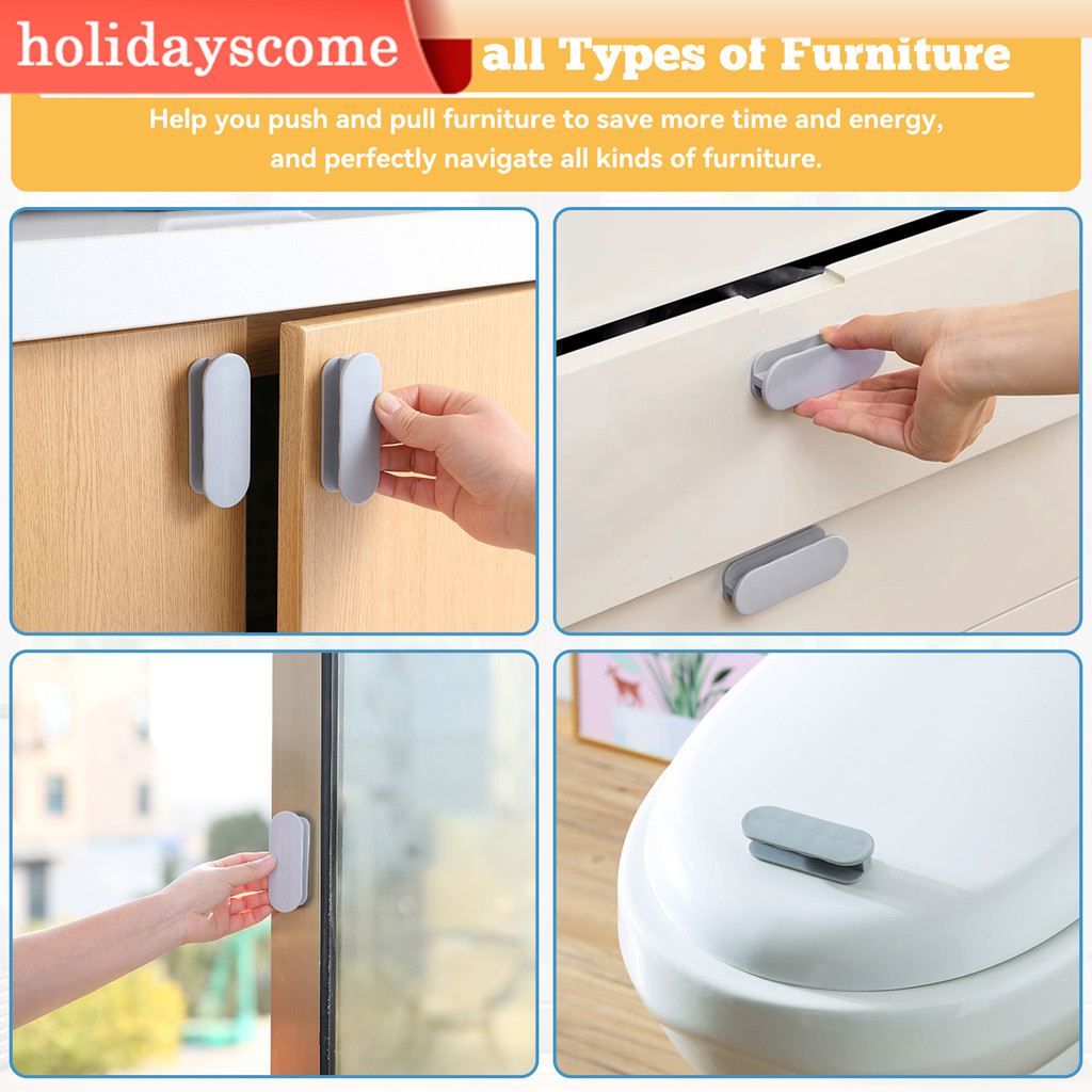 【Hclm】2x Grey Sturdy And Durable Door Handles Upgrade Home Security ...