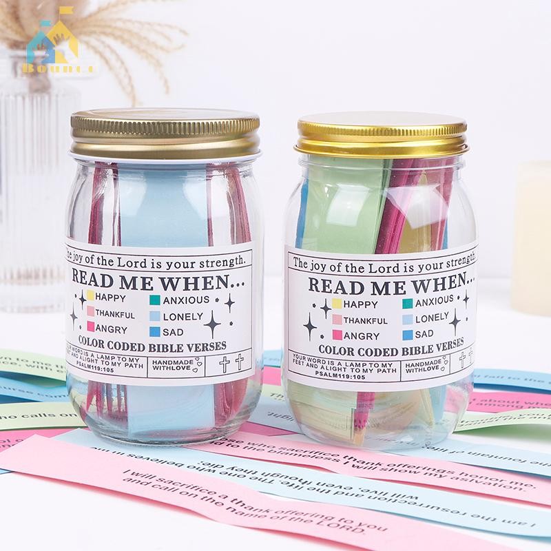 Bounce Christian Cards Jar Colorful Bible Verses Jar Handmade Christian ...