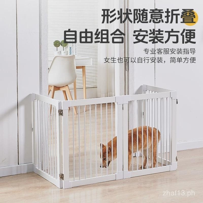 No-Drill Foldable Dog Fence Pet Gate Isolation Door Fence Dog Barrier ...