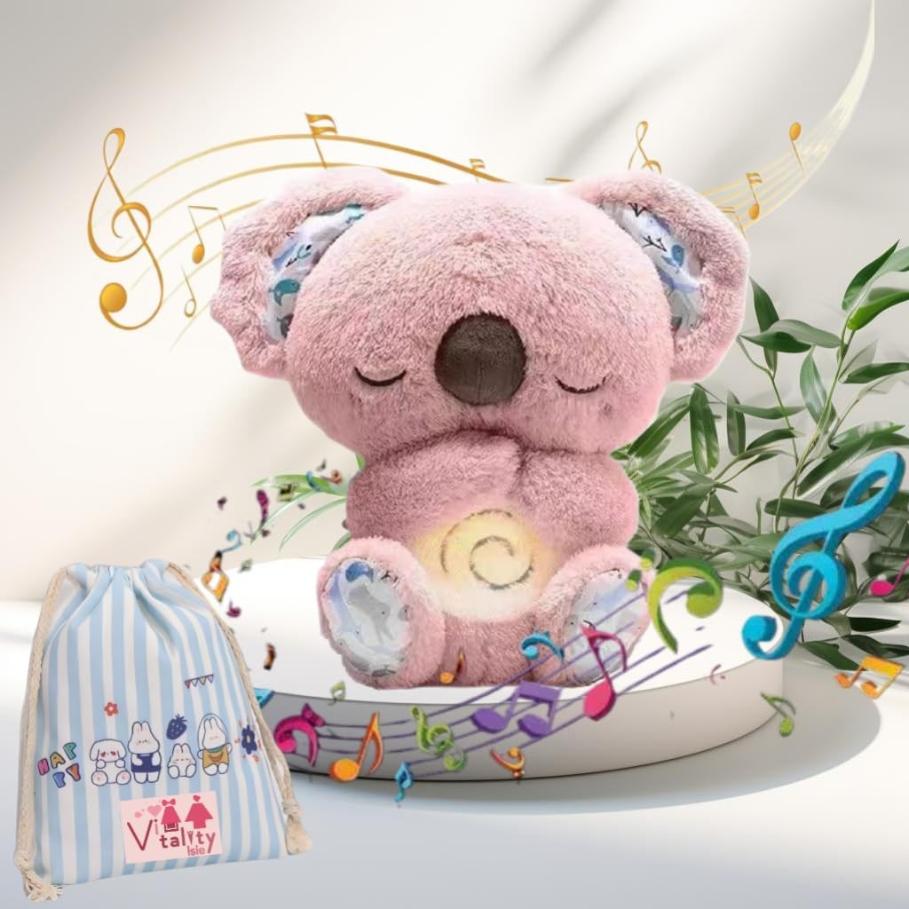 Générique Breathing Sleep Buddy, Cute Stuffed Animal, Soothing Snuggle Plush, Realistic Breathing Motion, Lights & Music Feature, Perfect for Early Education and Bedtime Comfort