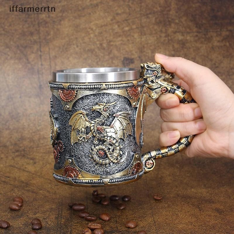 ir Medieval Steampunk Dragon Mug Renaissance Mechanical Dragons Beer ...