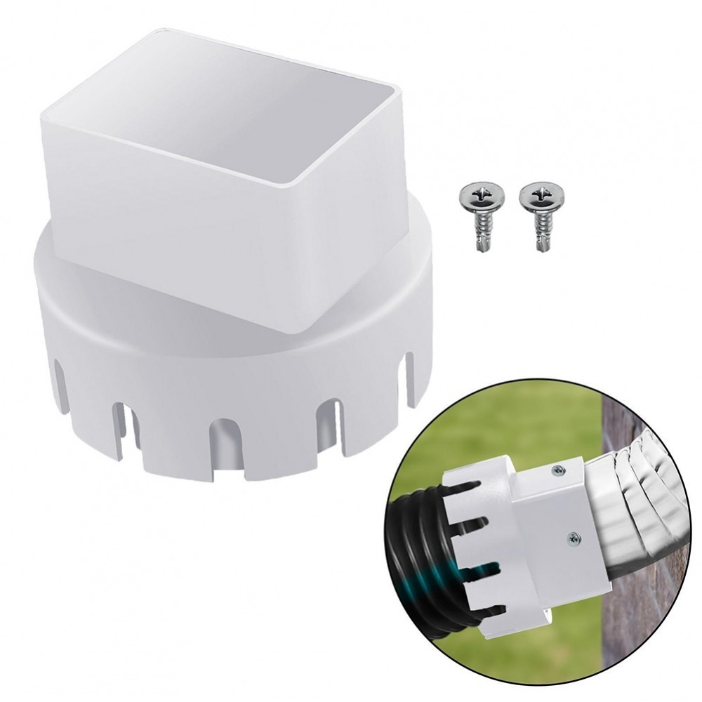 Adjustable Length Rain Gutter Downspout Adapter Pipe Fittings Drain