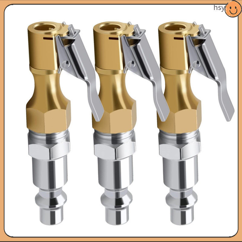 4 PCS Car Gadgets Quick Inflation Nozzle Heavy Duty Tire Inflator Gauge ...