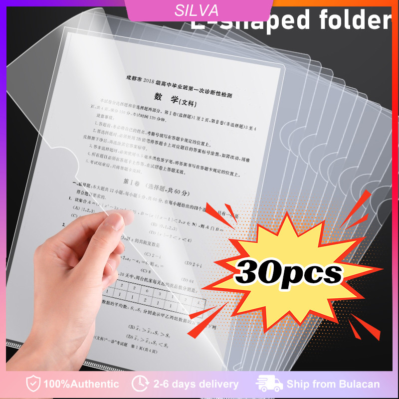 Wholesale 30pcs/pack L Type PP Soft Transparent File Folder Documents ...